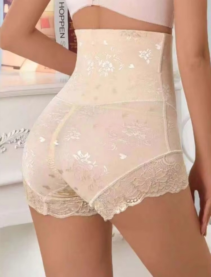 Women High Waist Tummy Control Lace Shapewear Shorts | Floral Body Shaper & Thigh Smoothing Panty